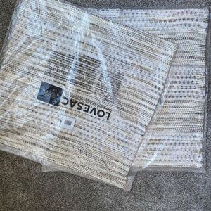 Lovesac - Pillow Cover: Natural Loom Weave